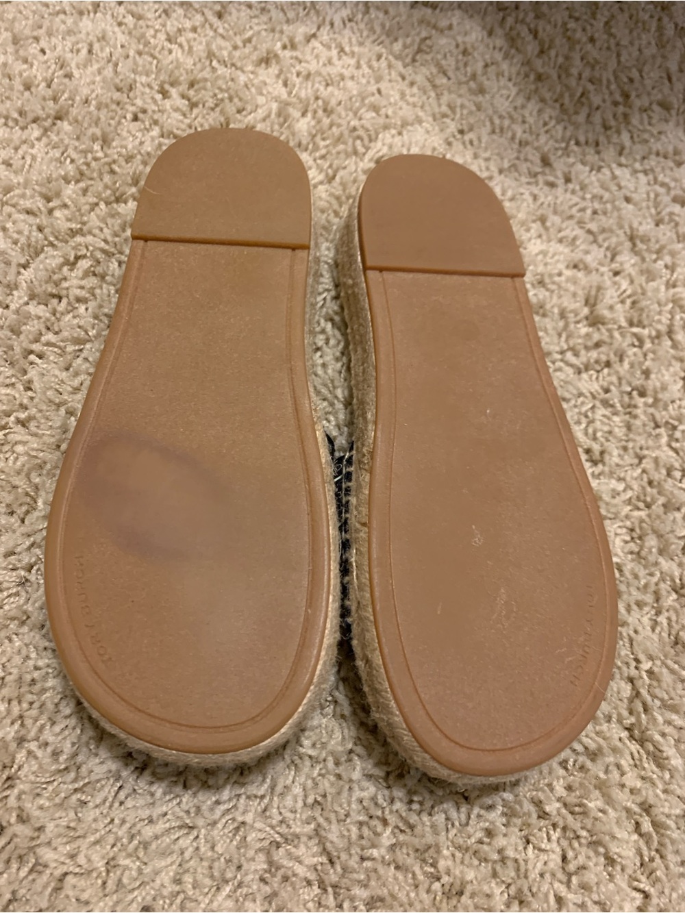 Tory Burch Navy Logo Espadrille Slide - Picture 5 of 5